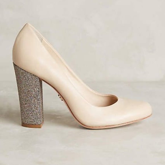 Anthropologie Shoes - GLITTER HEEL PUMPS BY GUILHERMINA Vero Cuoio